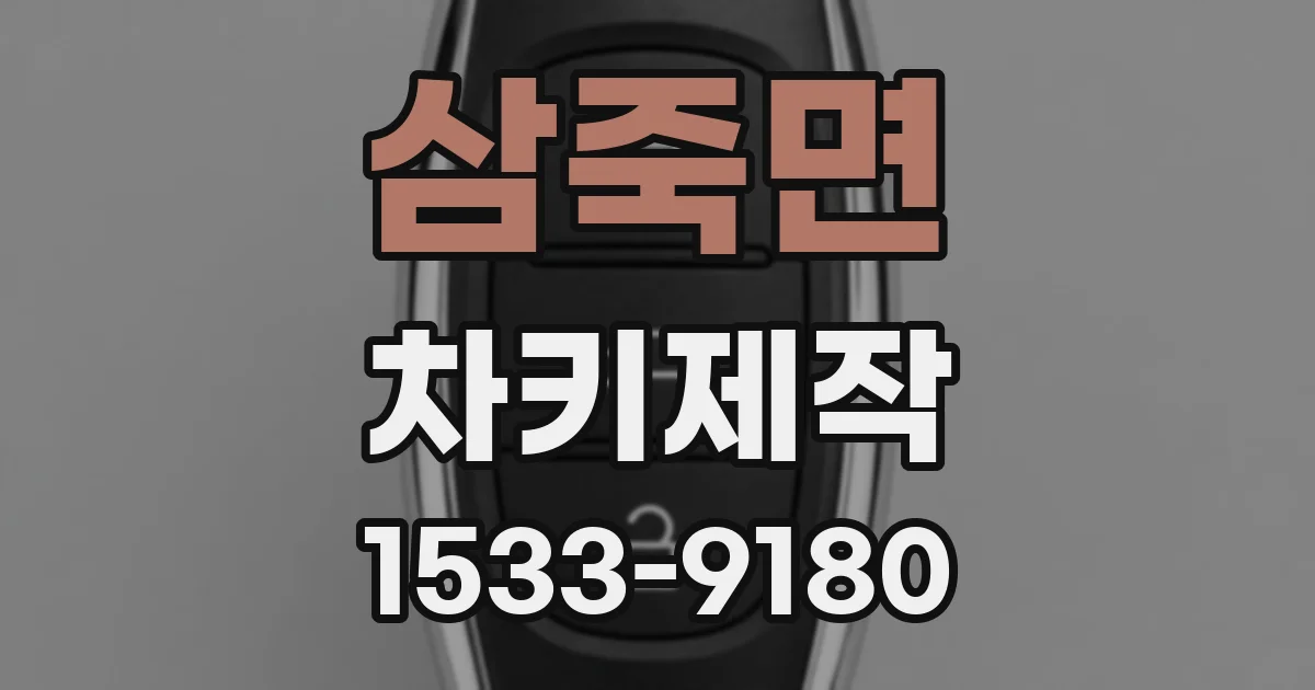 삼죽면 차키제작