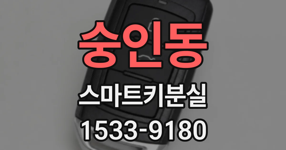 숭인동 스마트키분실