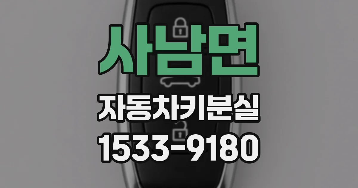 사남면 자동차키분실