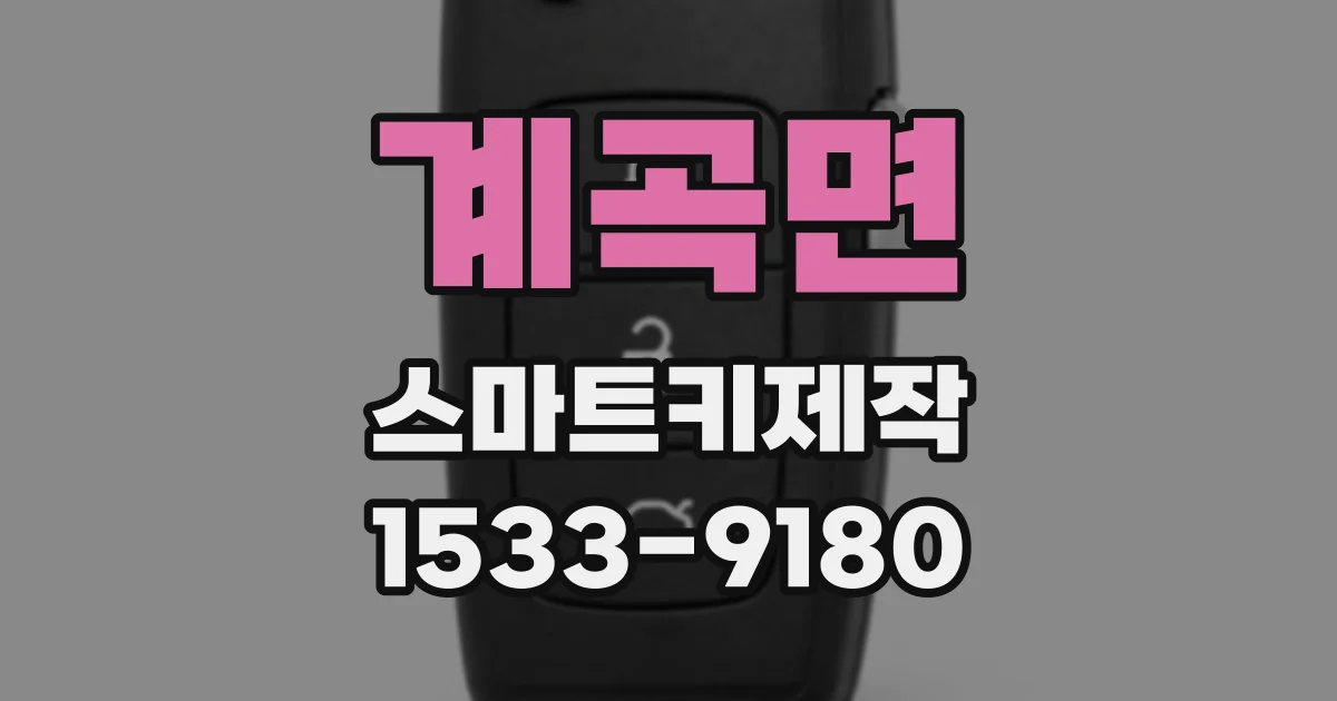 계곡면 스마트키제작