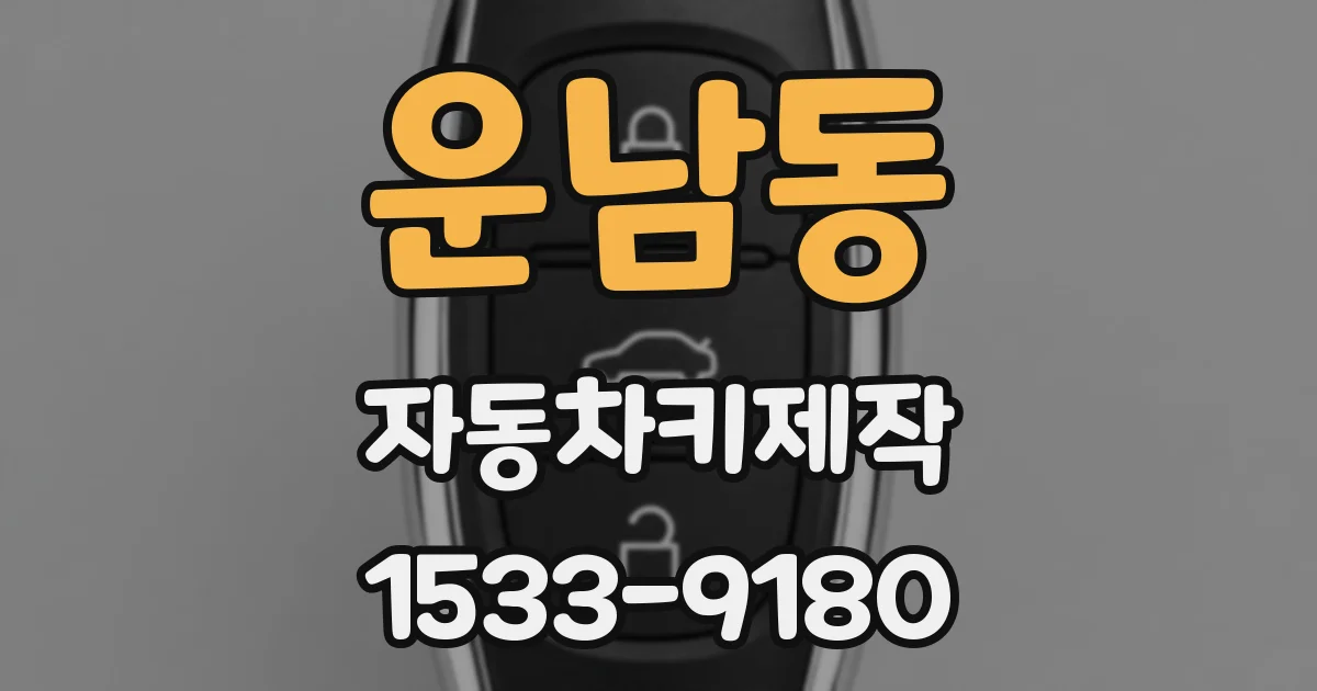 운남동 자동차키제작