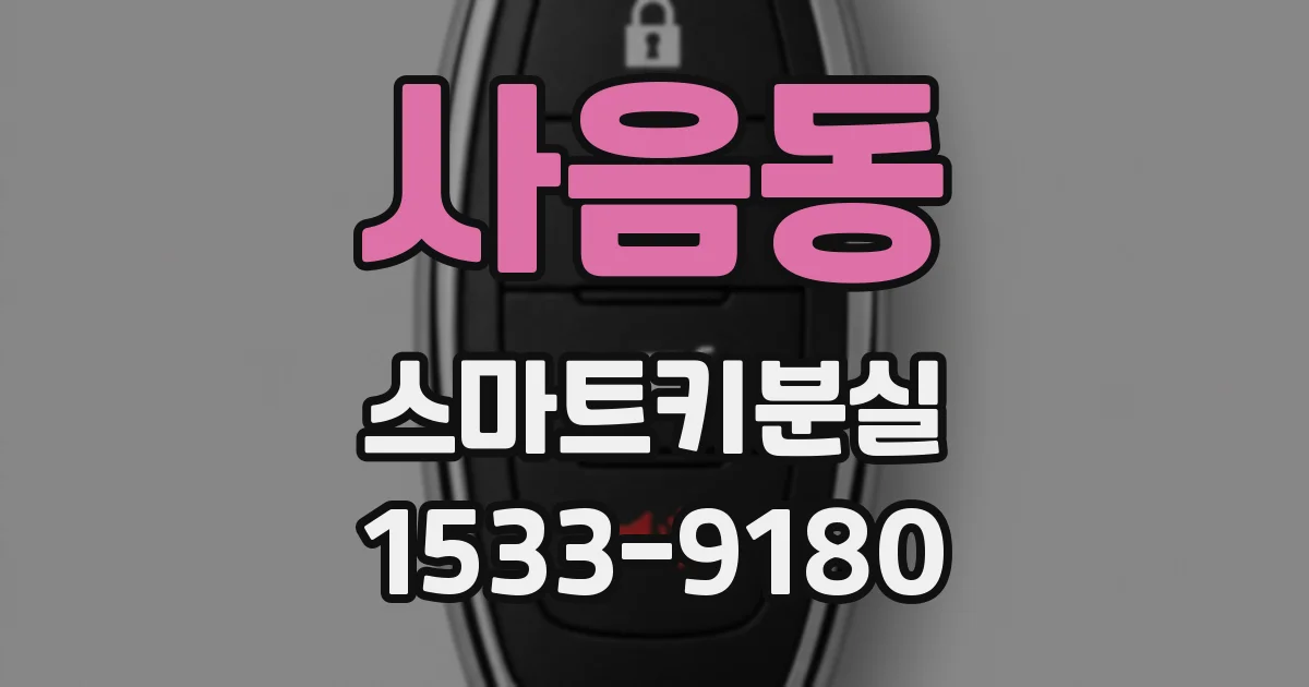 사음동 스마트키분실