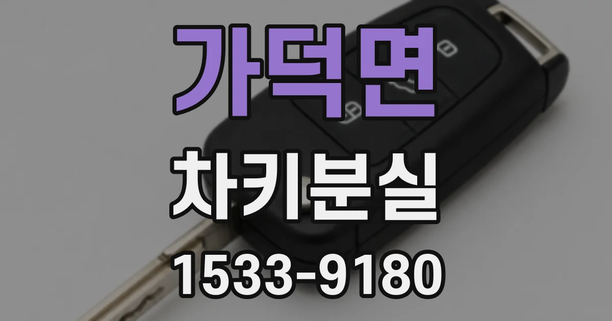 가덕면 차키분실
