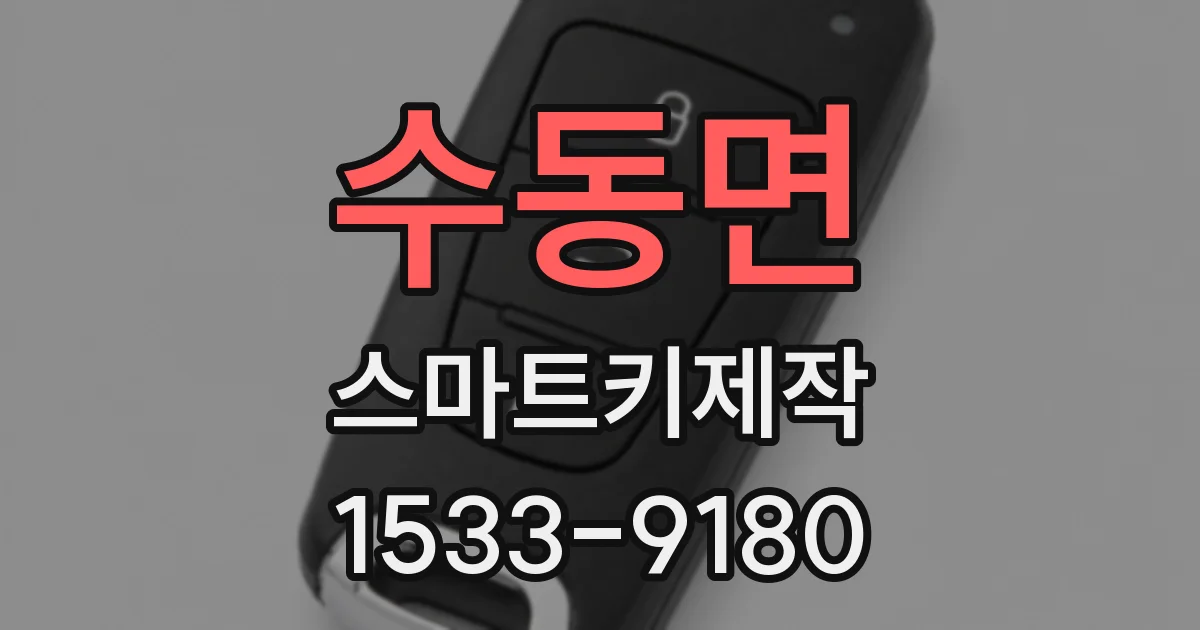 수동면 스마트키제작