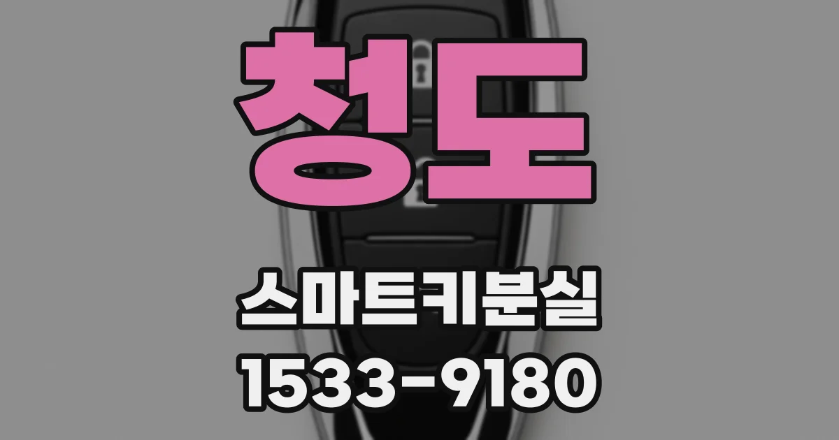 청도 스마트키분실