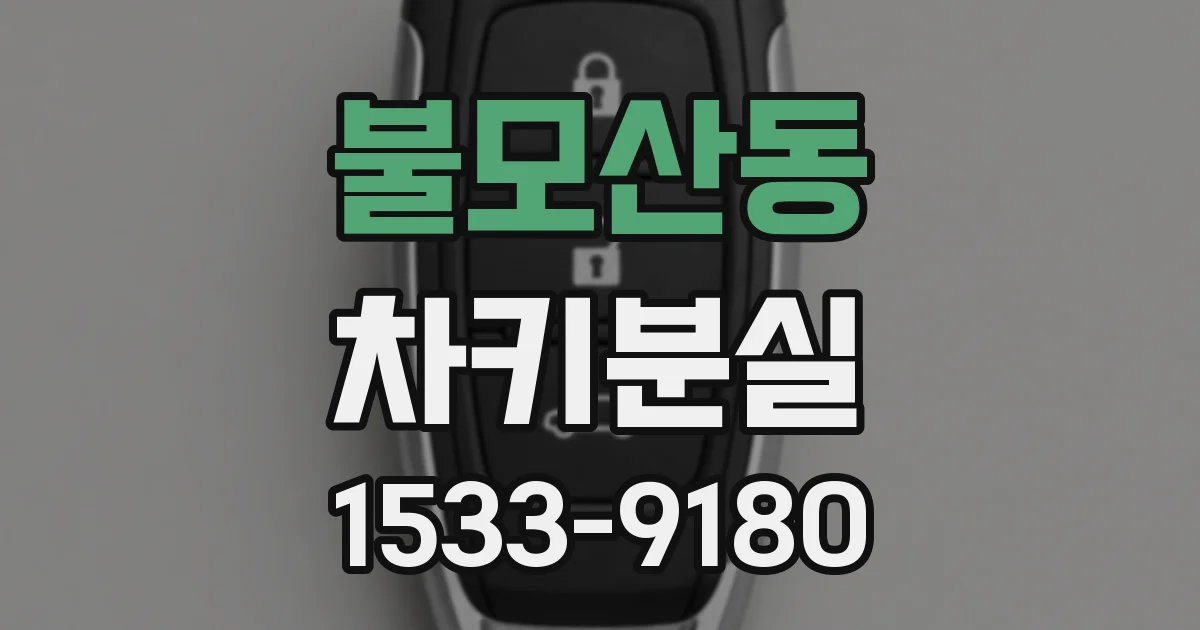 불모산동 차키분실