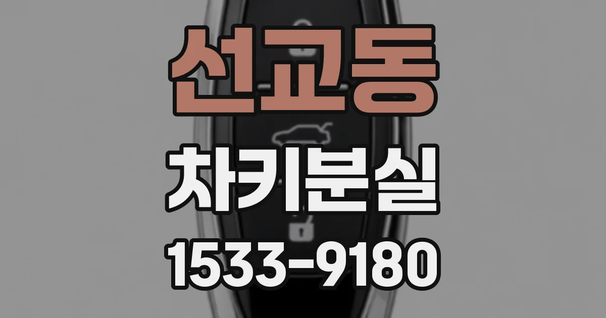 선교동 차키분실
