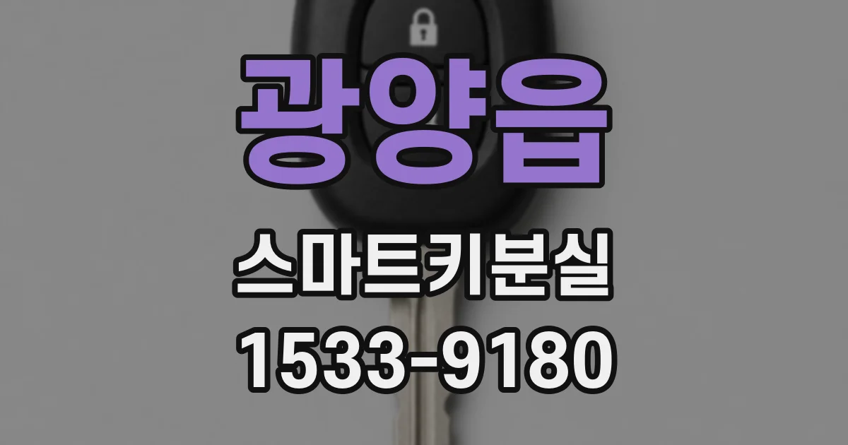 광양읍 스마트키분실