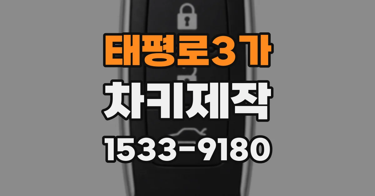 태평로3가 차키제작
