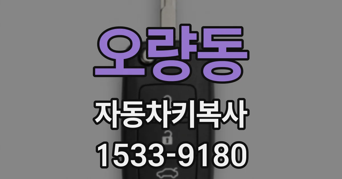 오량동 자동차키복사