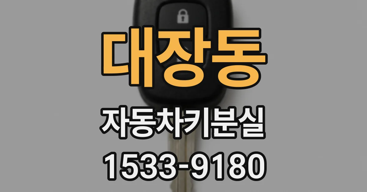 대장동 자동차키분실