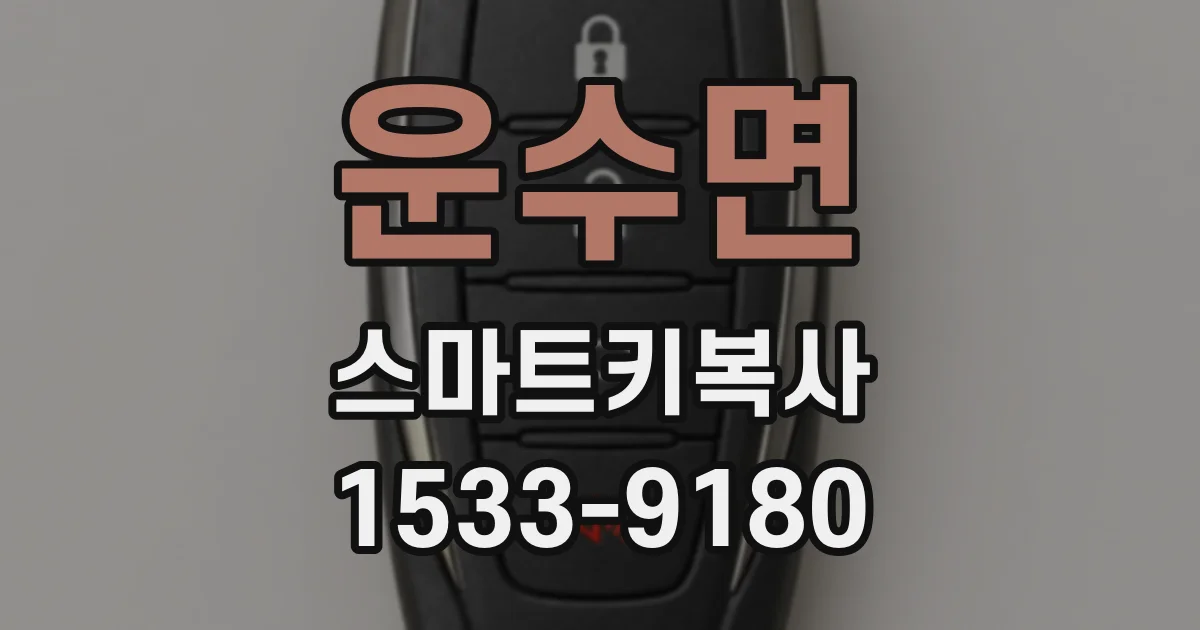 운수면 스마트키복사