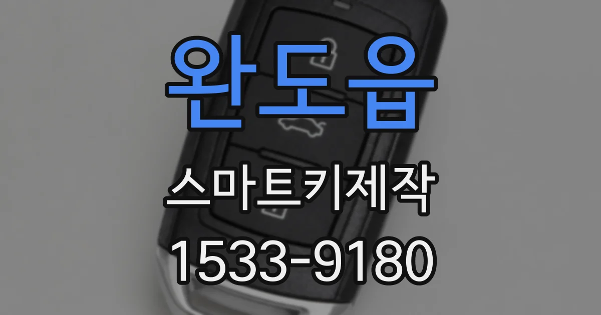 완도읍 스마트키제작