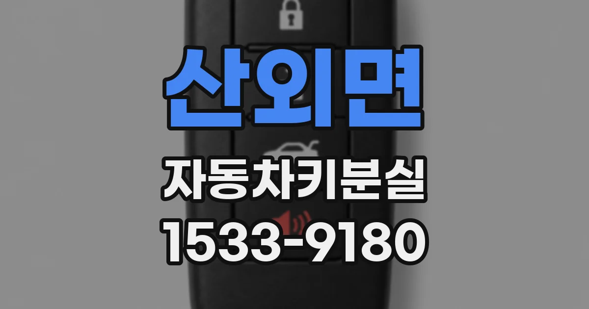 산외면 자동차키분실