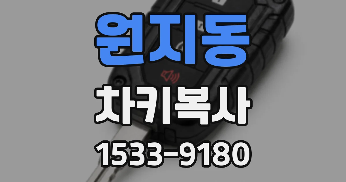 원지동 차키복사