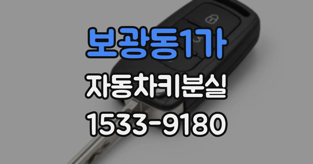 보광동1가 자동차키분실