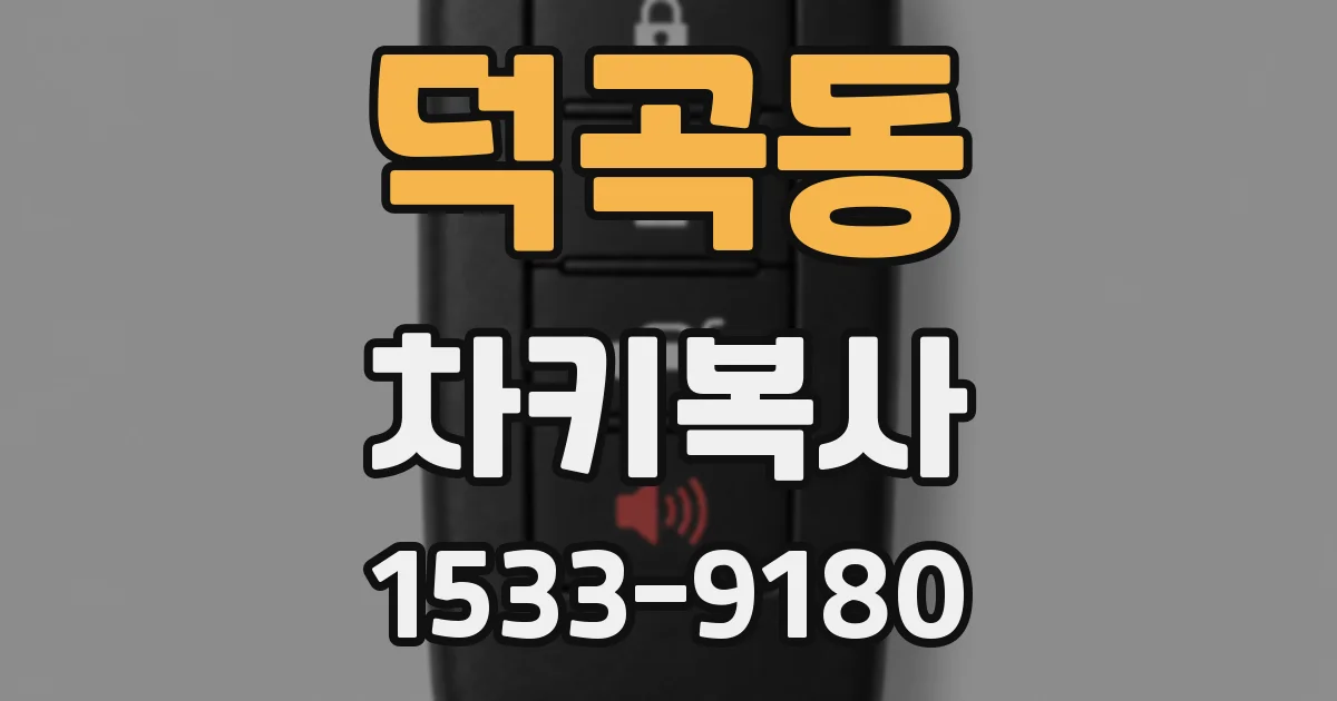 덕곡동 차키복사
