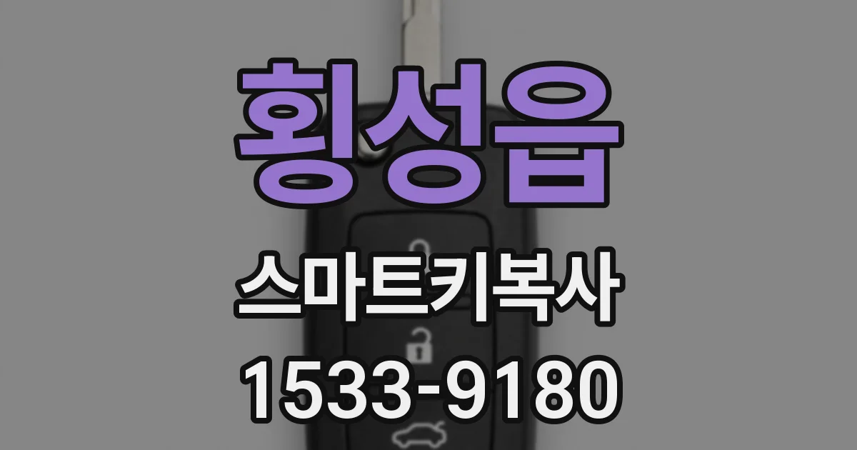 횡성읍 스마트키복사