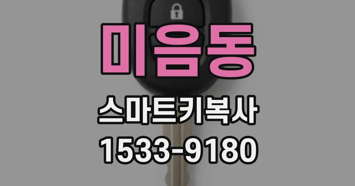 미음동 스마트키복사