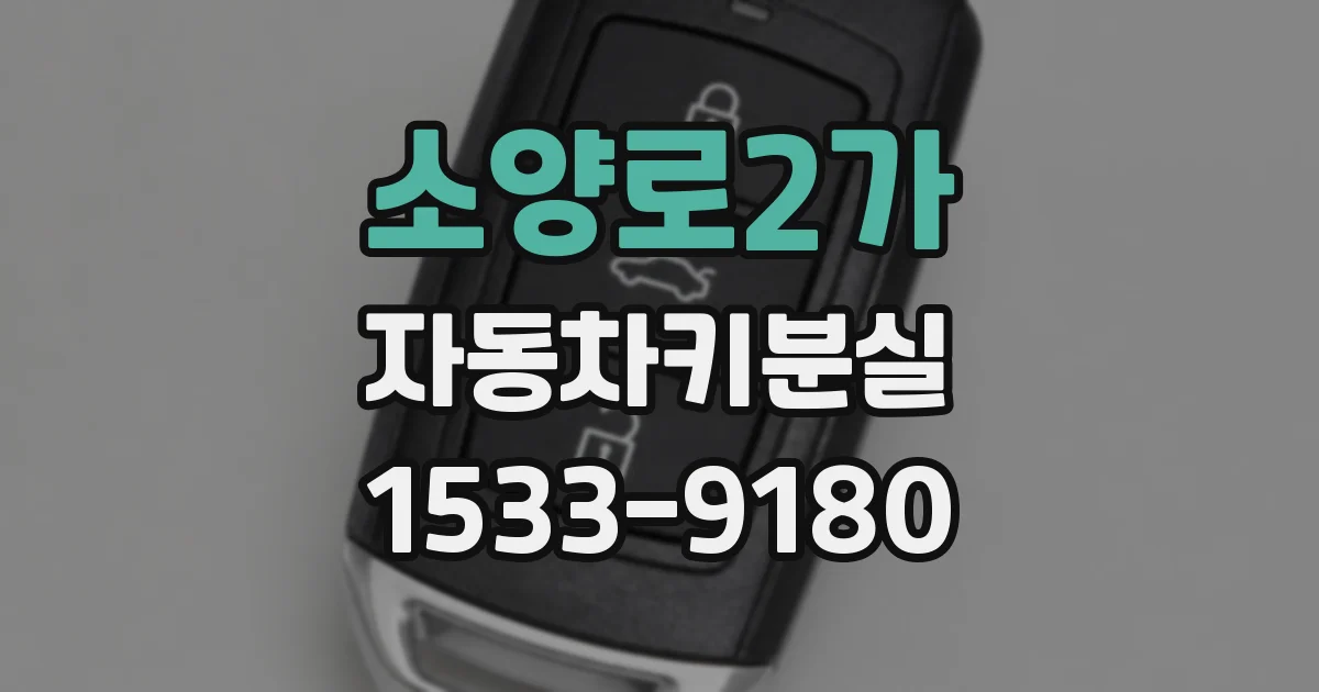 소양로2가 자동차키분실