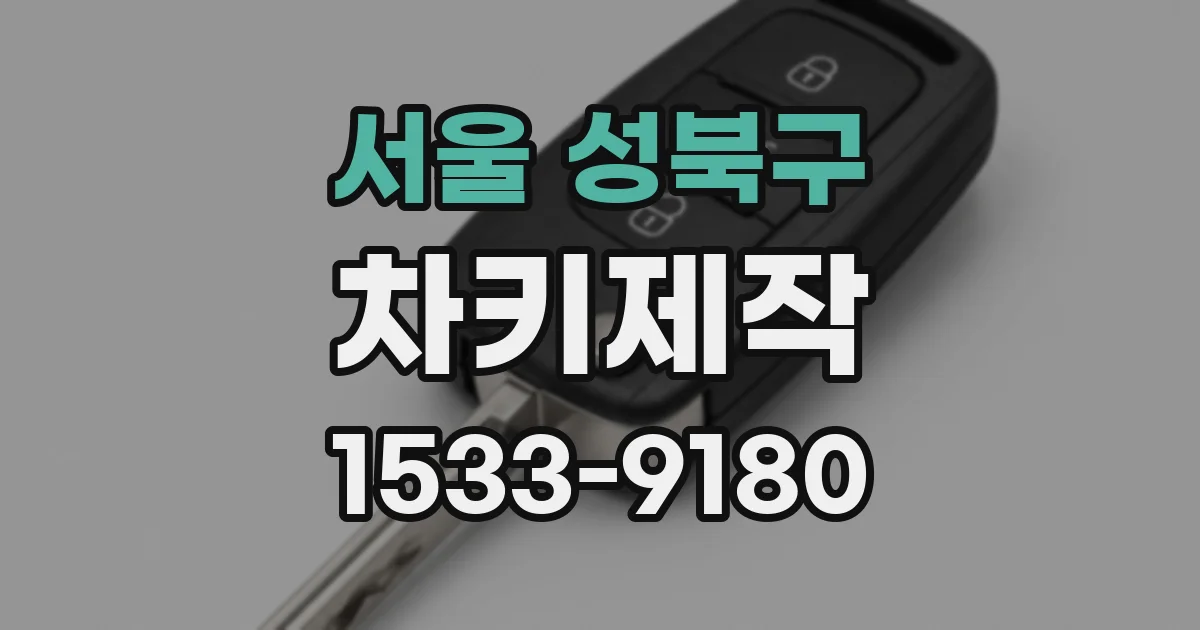 서울 성북구 차키제작