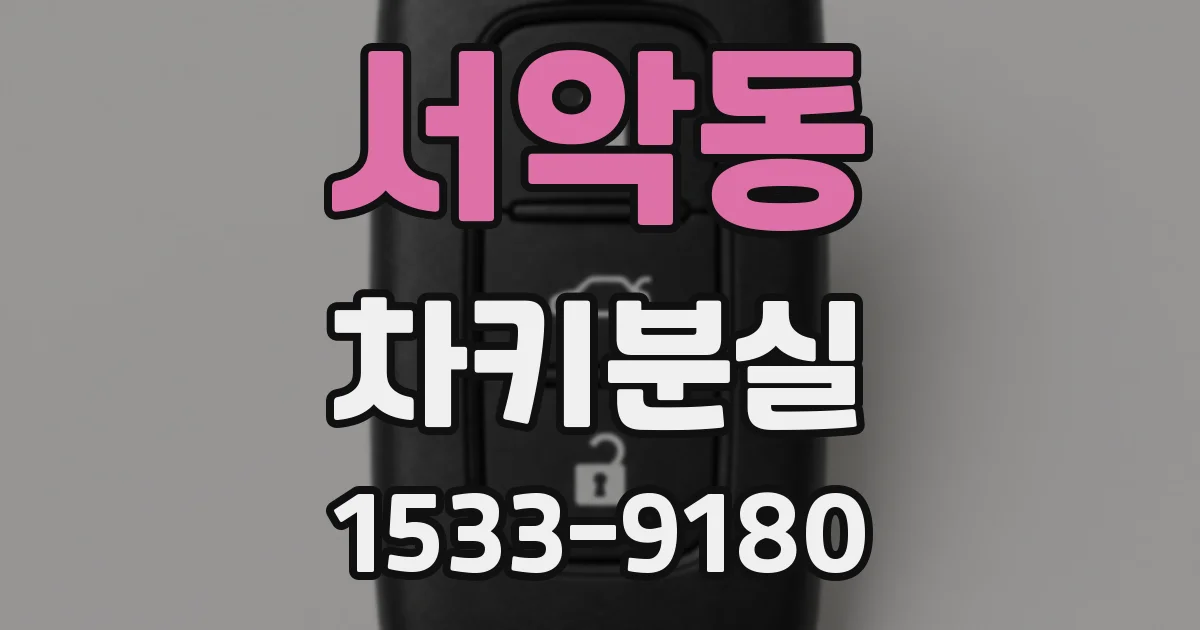 서악동 차키분실
