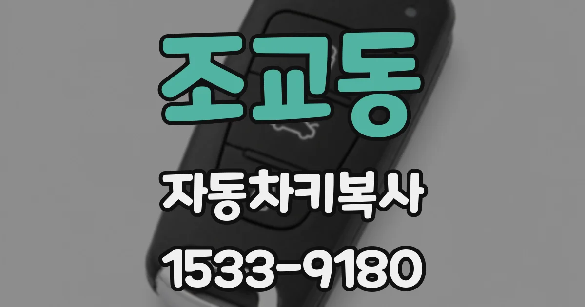 조교동 자동차키복사