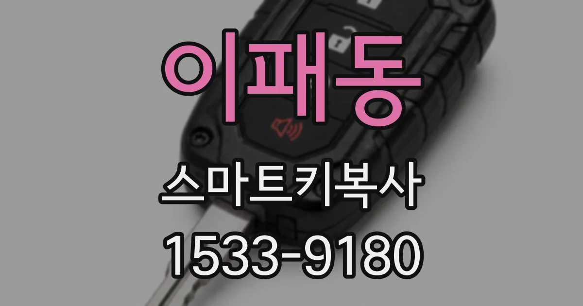 이패동 스마트키복사