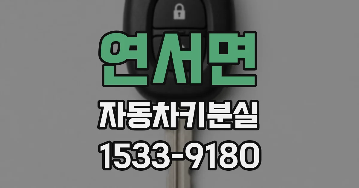 연서면 자동차키분실