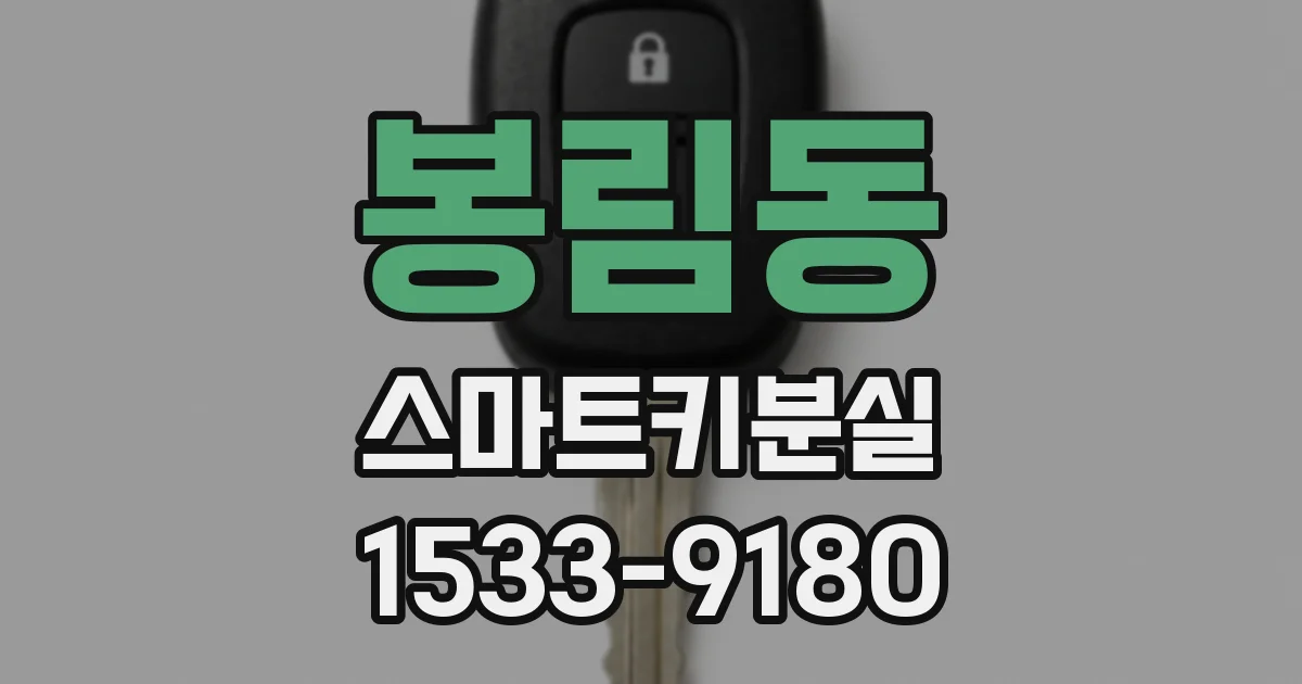 봉림동 스마트키분실