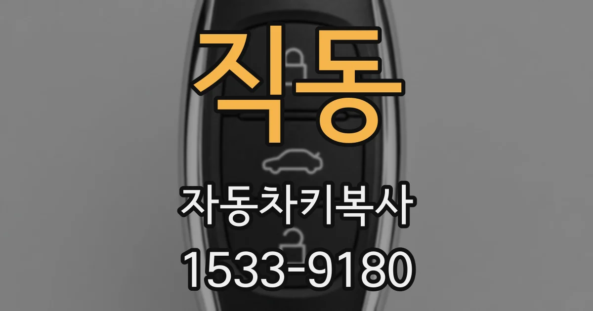 직동 자동차키복사