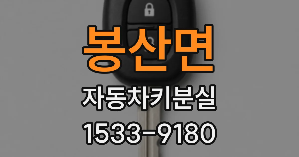 봉산면 자동차키분실