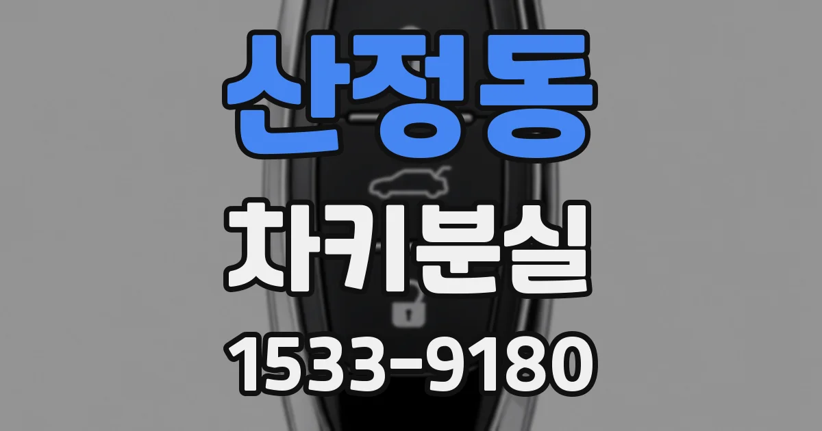산정동 차키분실