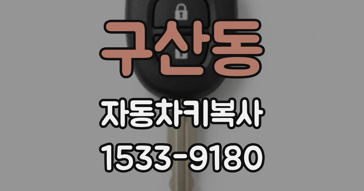 구산동 자동차키복사