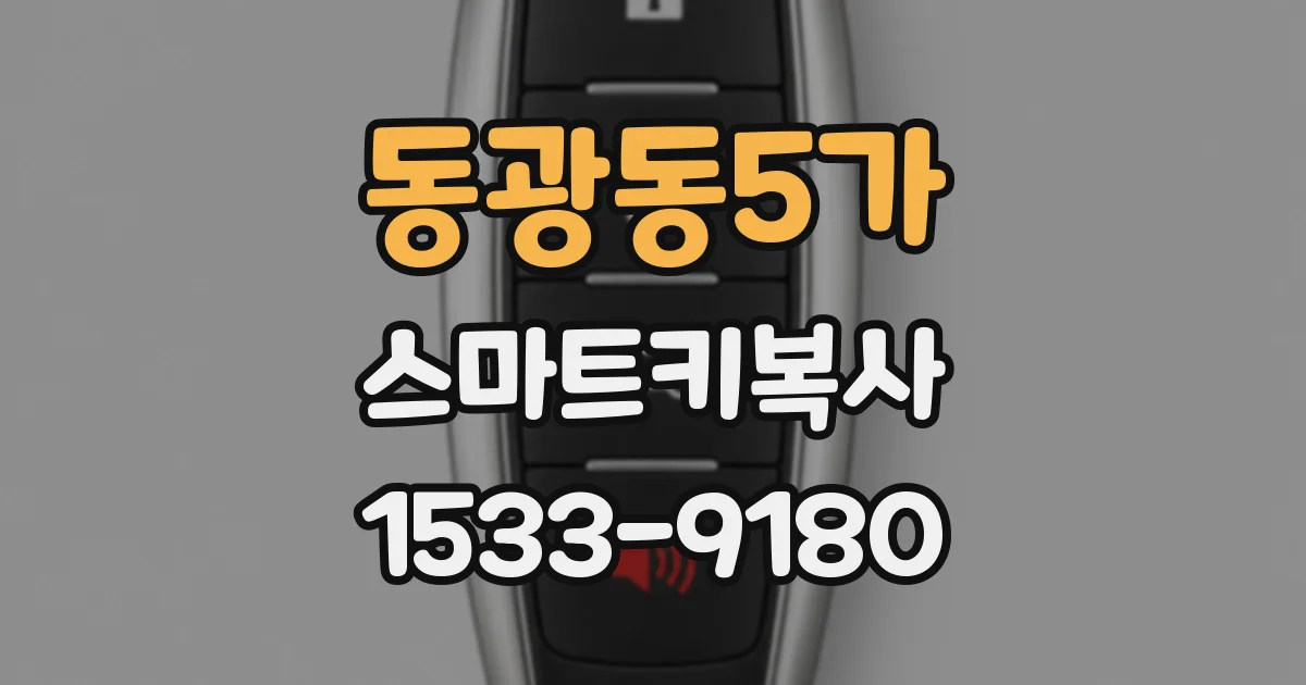 동광동5가 스마트키복사