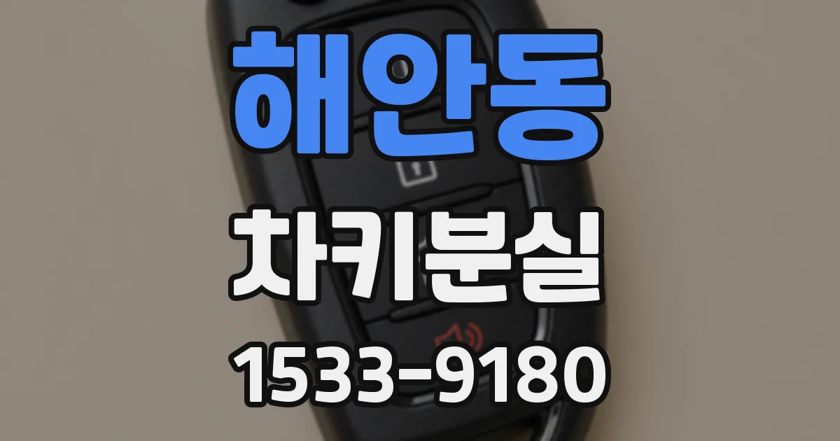 해안동 차키분실