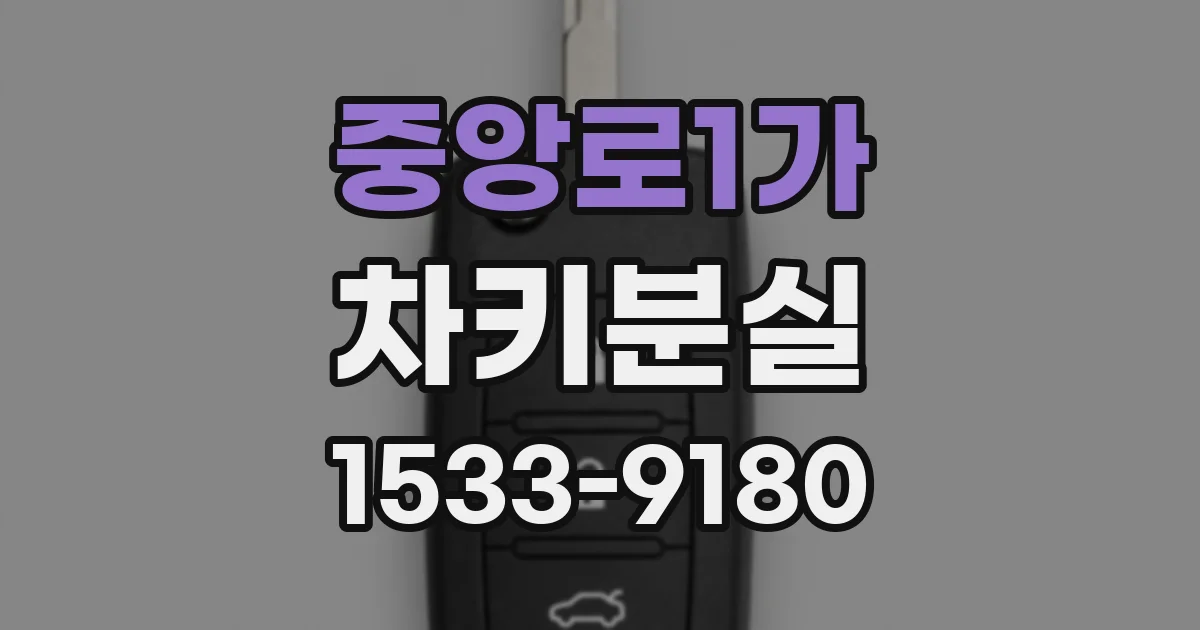 중앙로1가 차키분실