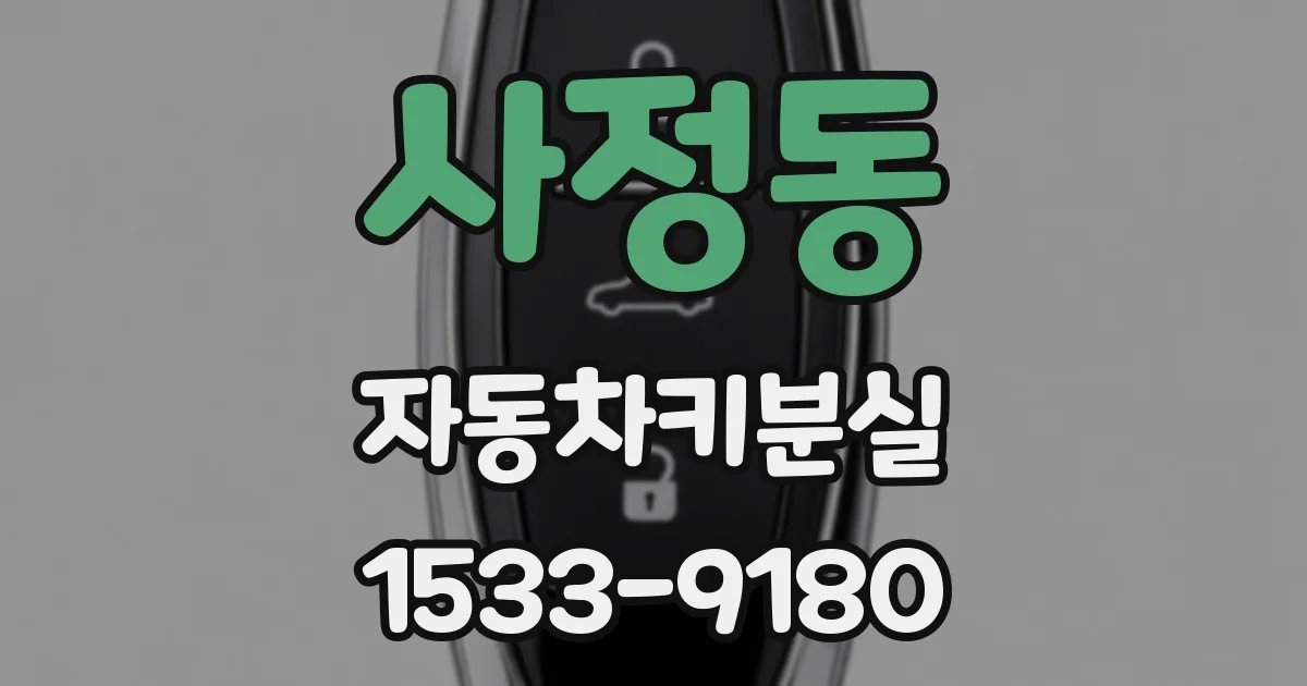 사정동 자동차키분실