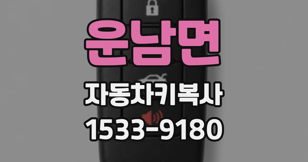 운남면 자동차키복사