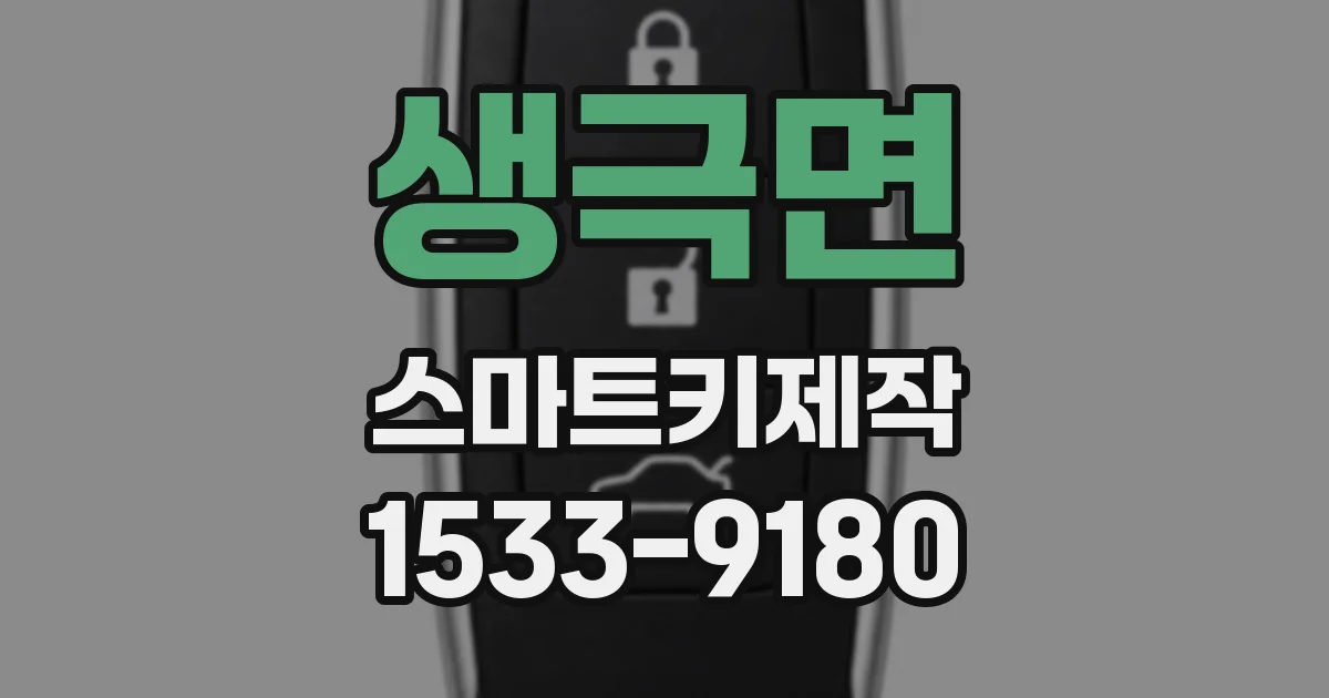 생극면 스마트키제작