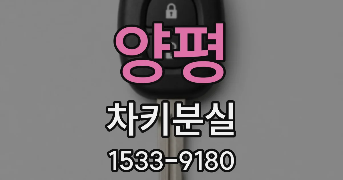 양평 차키분실