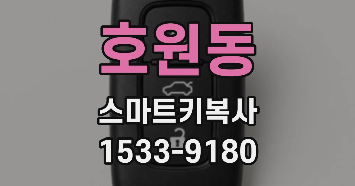 호원동 스마트키복사