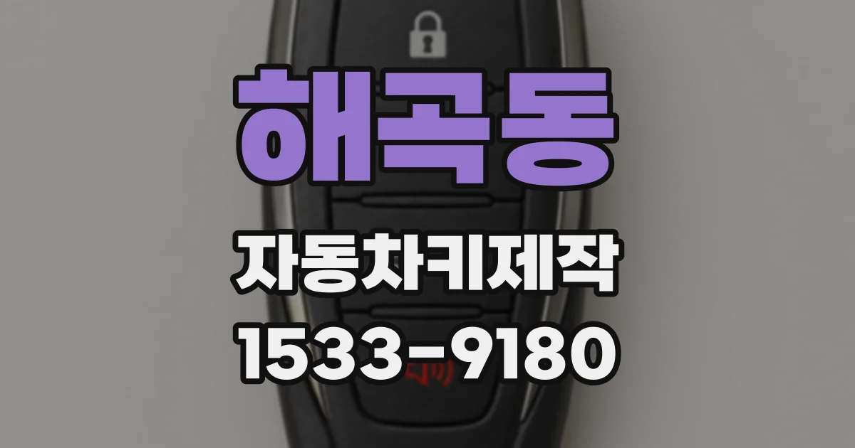 해곡동 자동차키제작