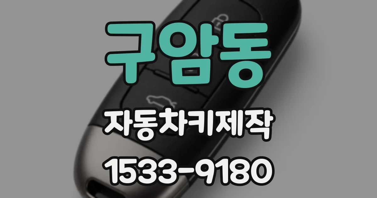구암동 자동차키제작