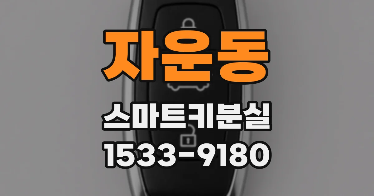 자운동 스마트키분실