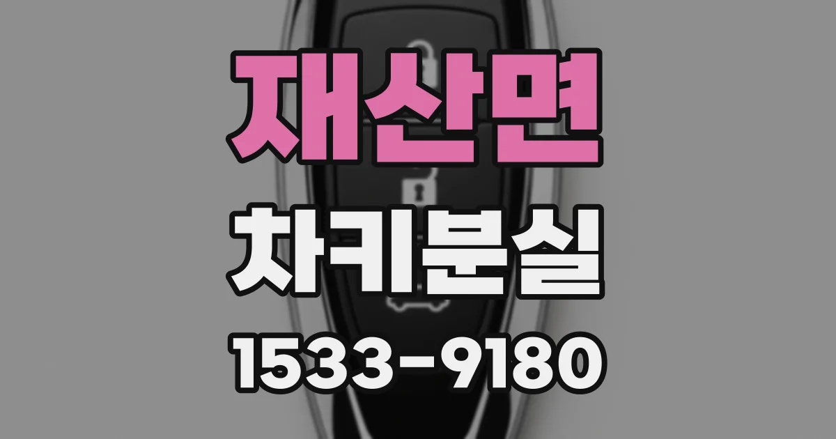 재산면 차키분실