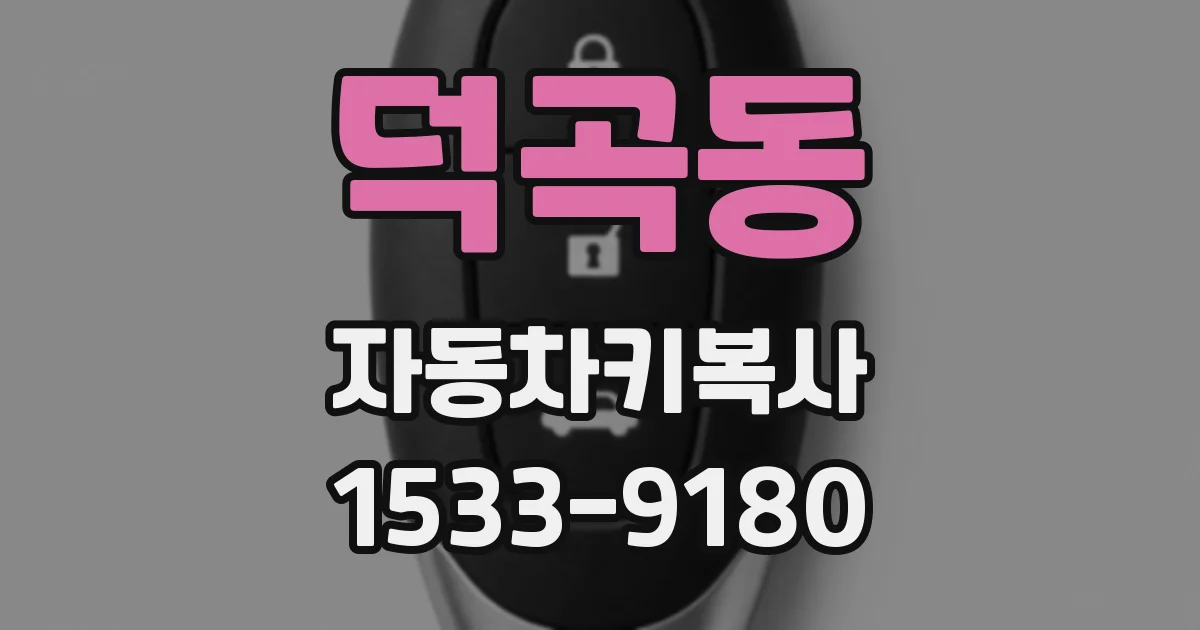 덕곡동 자동차키복사