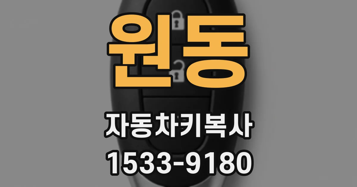 원동 자동차키복사