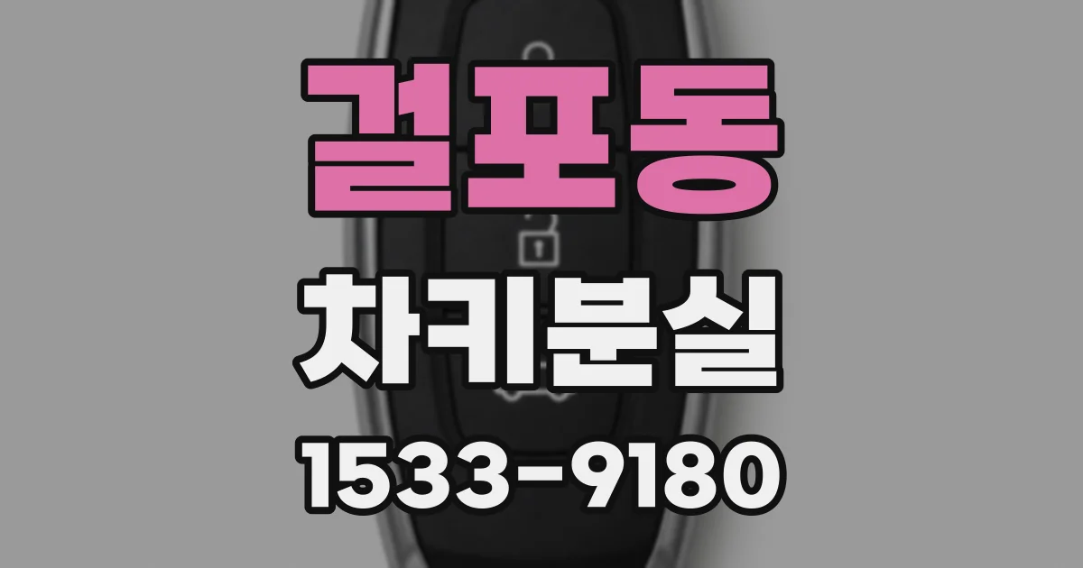 걸포동 차키분실