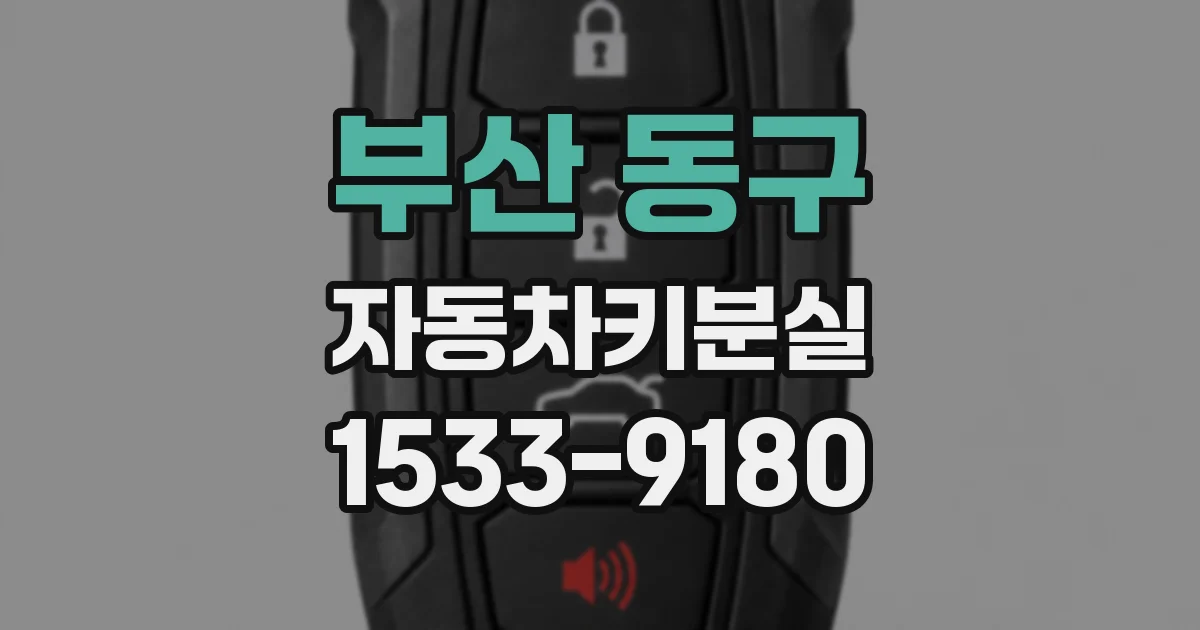 부산 동구 자동차키분실